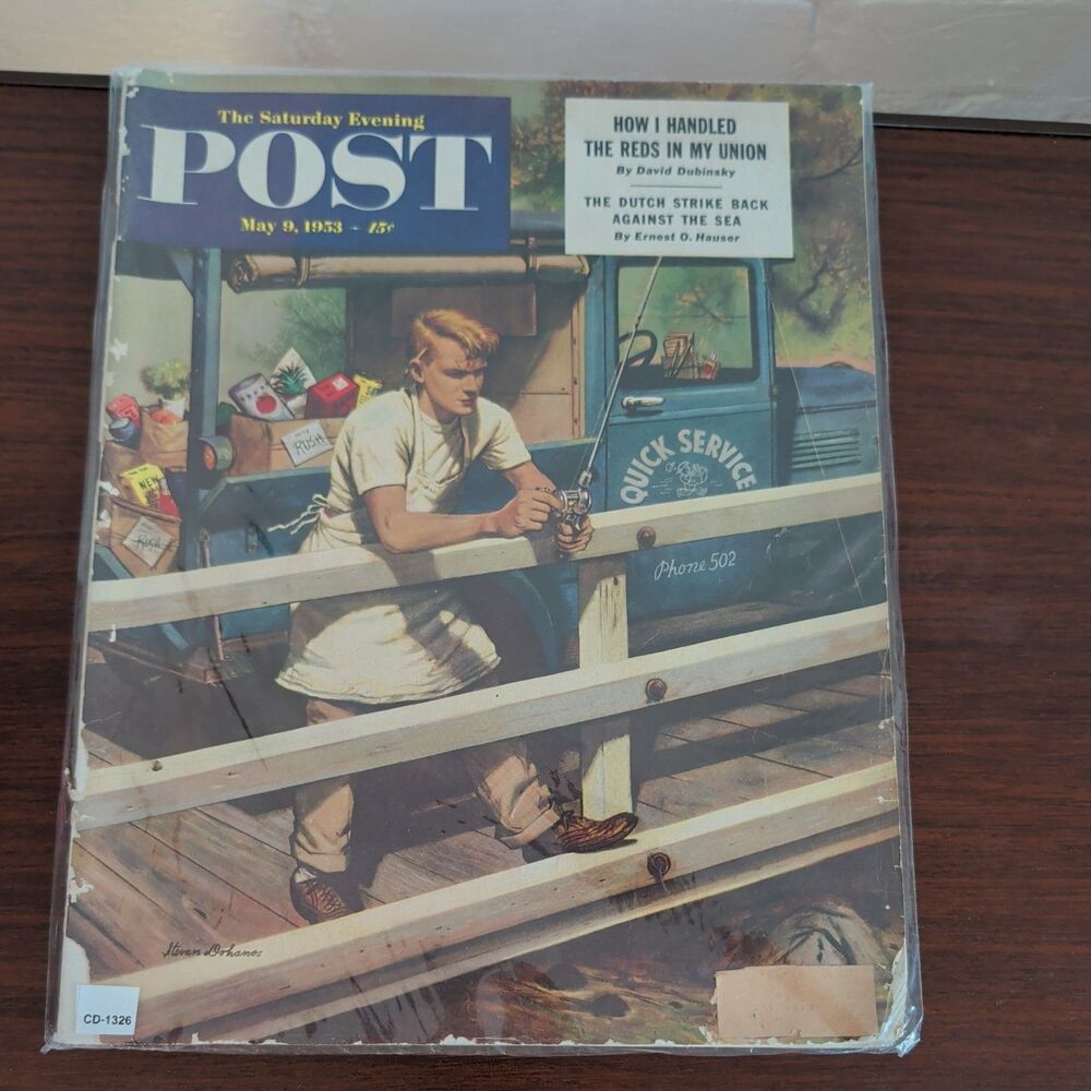 MAY 9 1953 SATURDAY EVENING POST magazine GROCERY TRUCK - FISHING